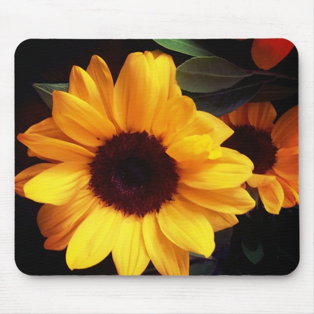 Tapis De Souris Tournesol, Jaune d'été, Fleur de jardin (Devant)