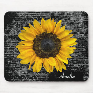Tapis De Souris tournesol jaune en brique