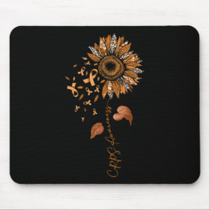 Tapis De Souris Tournesol Leopard PRS Sensibilisation Orange Ribbo