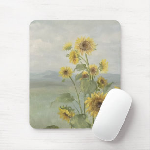 Tapis De Souris Tournesol moderne Image aquarelle et personnalisée