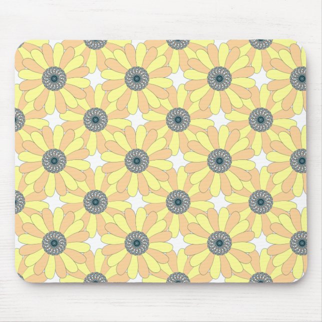 Tapis De Souris Tournesol motif floral transparent (Devant)