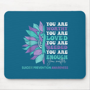 Tapis De Souris Tournesol Motivation Suprt Prévention du suicide