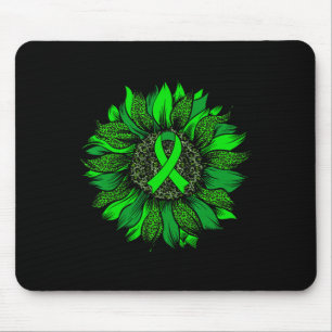 Tapis De Souris Tournesol Sensibilisation à la santé mentale Ruban