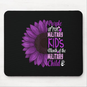 Tapis De Souris Tournesol Violet Haut Pour Les Enfants Militaires