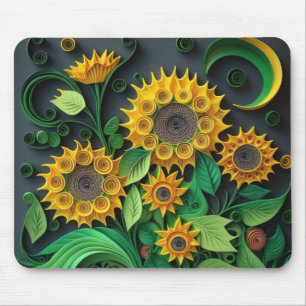 Tapis De Souris Tournesols Quill Papier
