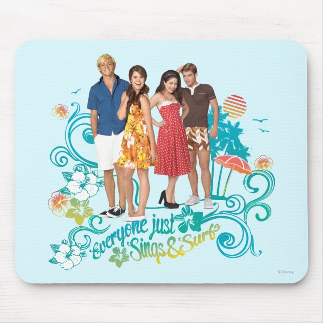 Tapis De Souris Tout le monde chante et surfe (Devant)