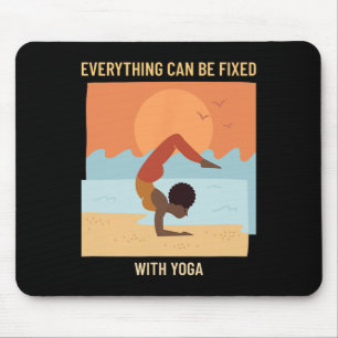 Tapis De Souris Tout peut être résolu avec le yoga (graphique yoga