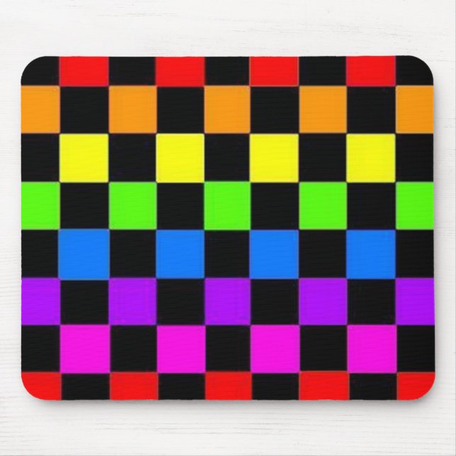 Tapis De Souris Toutes les couleurs À damiers Mousepad (Devant)