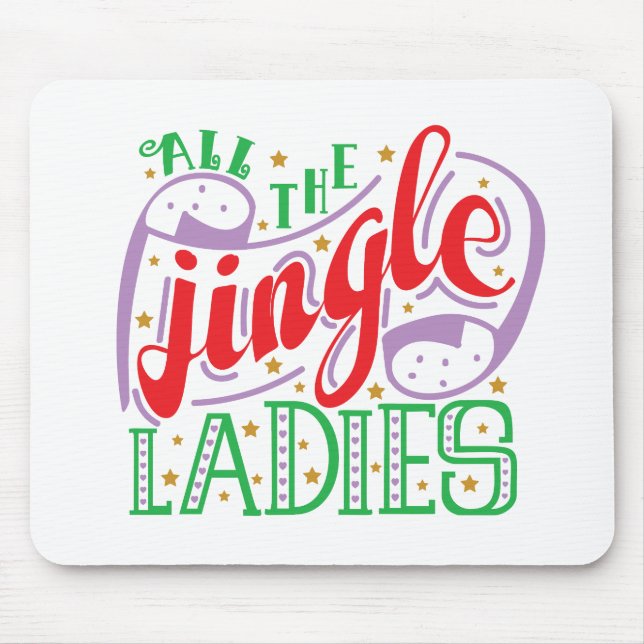 Tapis De Souris Toutes les filles Jingle Noël | Mousepad (Devant)