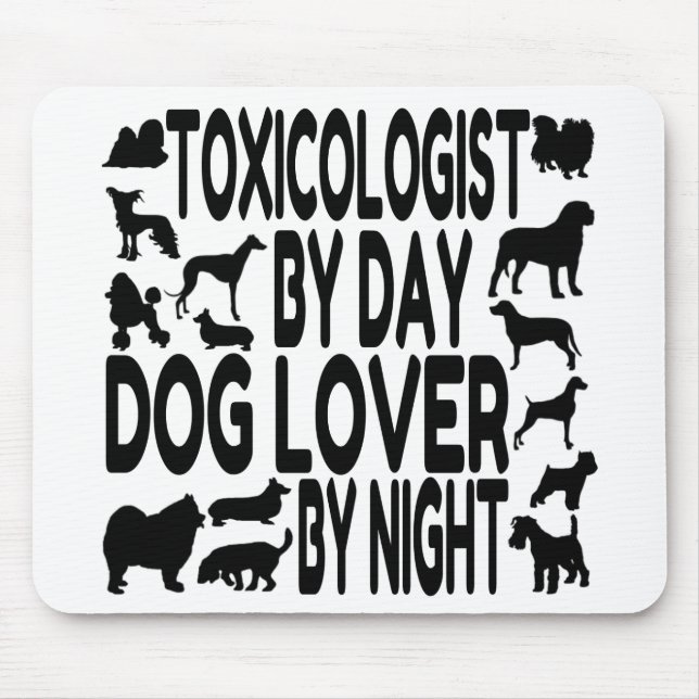 Tapis De Souris Toxicologue Amoureux des chiens (Devant)