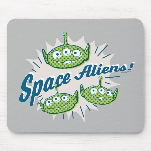 Tapis De Souris Toy Story 4 | "Aliens spatiaux" Retro Graphic (Devant)