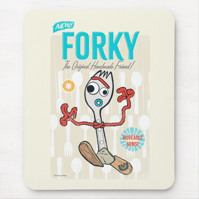 Tapis De Souris Toy Story 4 | Publicité Retro Forky Toy (Devant)