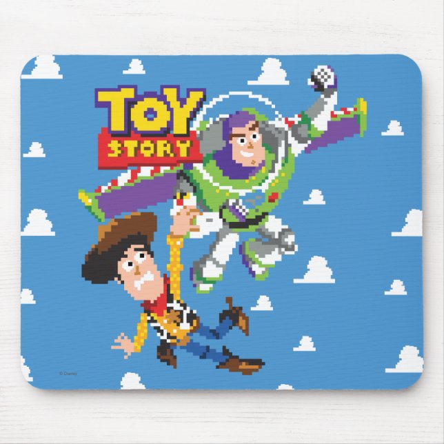 Tapis De Souris Toy Story 8Bit Woody et Buzz Lightyear (Devant)