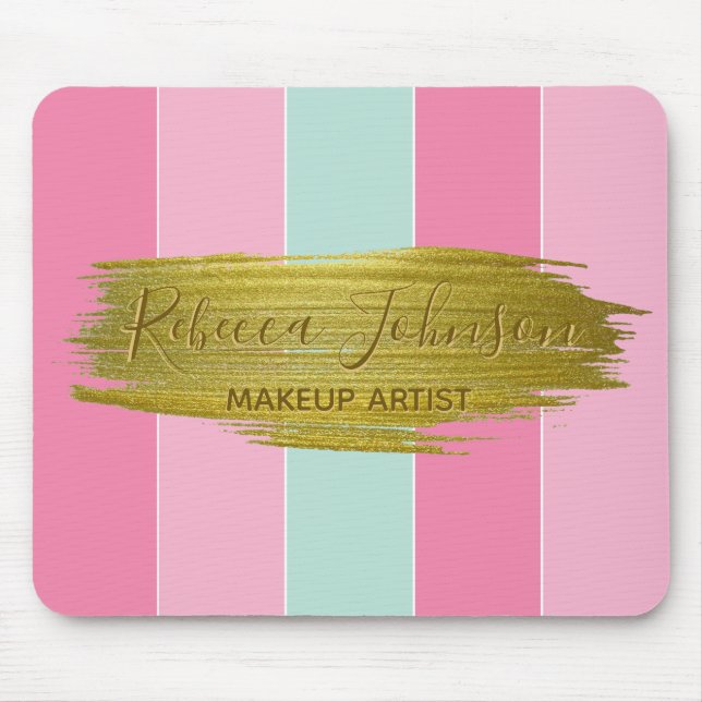 Tapis De Souris Tracé de peinture or Grilles colorées - Mousepad (Devant)