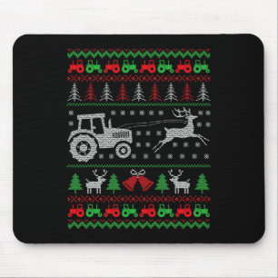 Tapis De Souris Tracteur agricole Reindeer Farm Funny Farmer Ugly 