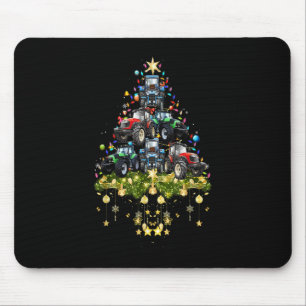 Tapis De Souris Tracteur Noël Arbre Lumières Tracteur de vacances