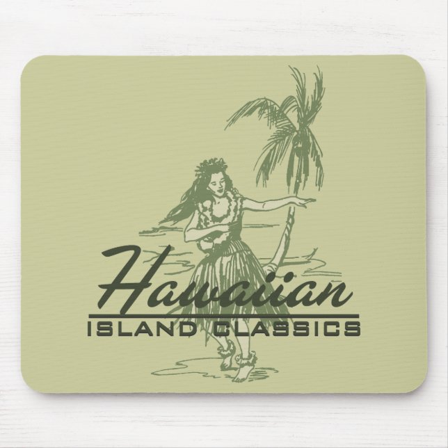 Tapis De Souris Tradewinds Hawaiian Island Hula Girl Bright (Devant)
