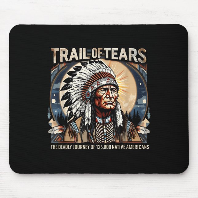 Tapis De Souris Trail Of Tears Memorial Amérindien (Devant)