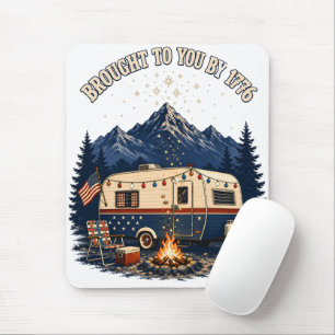Tapis De Souris Trailer de camping du 4 juillet Montagnes