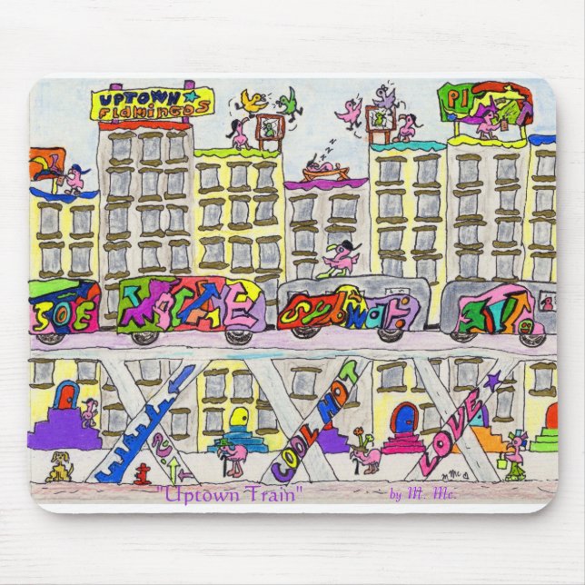 Tapis De Souris "Train de la ville haute " (Devant)