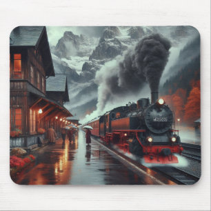 Tapis De Souris Train de montagne d'automne