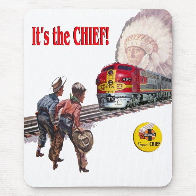Tapis De Souris Train en chef superbe Mousepad de Santa Fe (Devant)