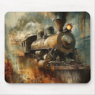 Tapis De Souris Train Vintage Abstrait Mousepad