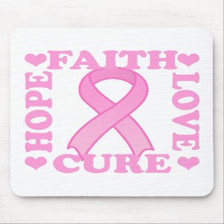 Tapis De Souris Traitement Mousepad d'amour de foi d'espoir