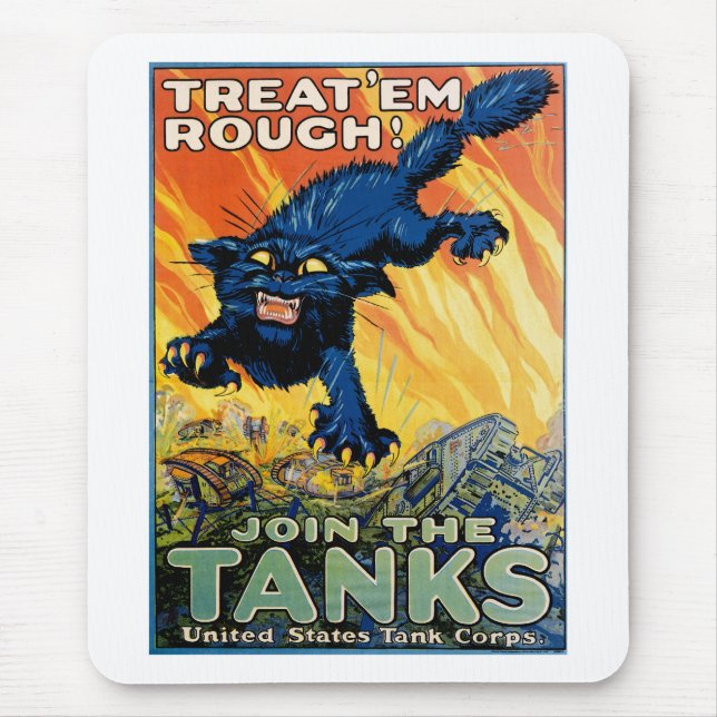 Tapis De Souris Traitez-les rugosité - Rejoignez les chars (Devant)
