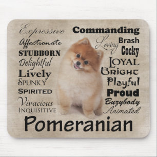 Tapis De Souris Traits Mousepad de Pomeranian