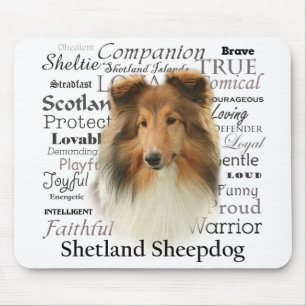 Tapis De Souris Traits Mousepad de Sheltie