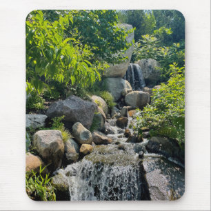 Tapis De Souris Tranquille Green Falls Sérénité Nature Élégance