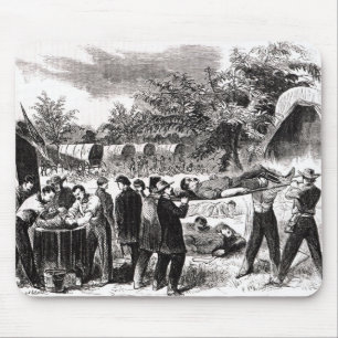 Tapis De Souris Transport outre du blessé après l'Antietam