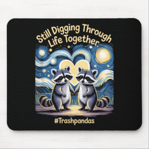 Tapis De Souris Trashpandas Couples appariés Saint-Valentin Annive