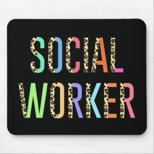 Tapis De Souris Travail social MSW Masters Graduation BSW Cadeau