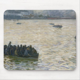 Tapis De Souris Travailleurs de chantier naval retournant à la