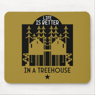 Tapis De Souris Treehouse Playhouse Retour À L'École