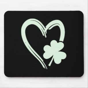 Tapis De Souris Trèfle de coeur St. Patrick Shamrock Hommes Femmes