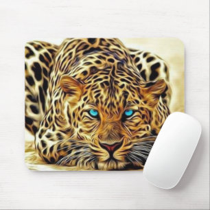 Tapis De Souris Trending Leopard Blue Eyes Mousepad