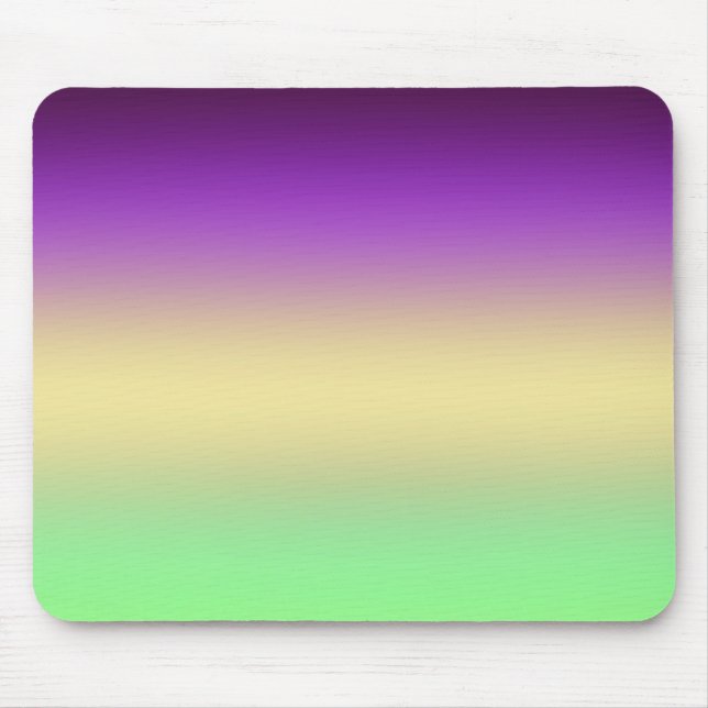 Tapis De Souris Trendy foncé violet clair jaune dégradé vert (Devant)