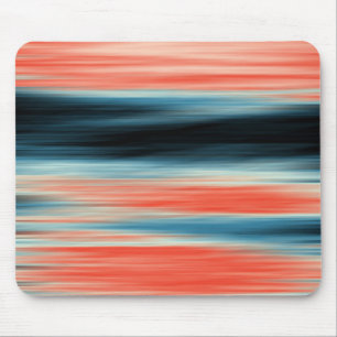Tapis De Souris Trendy Orange Red Blue Stripes