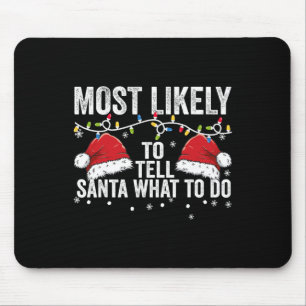 Tapis De Souris Très Probable De Dire À Père Noël Que Faire Pour R