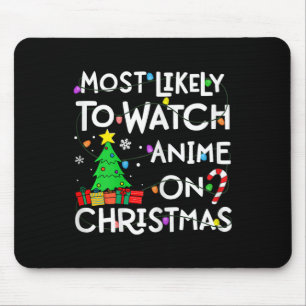 Tapis De Souris Très Probable De Regarder Anime Sur Noël Le Chapea
