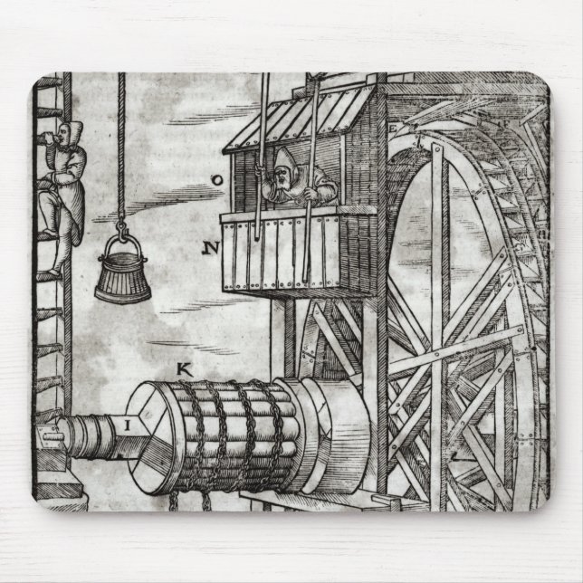 Tapis De Souris Treuil pour obtenir l'eau d'une mine (Devant)