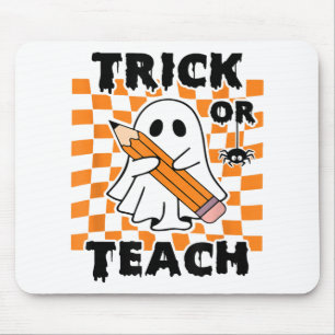 Tapis De Souris Tri Ou Enseigner Ghost Retro Halloween Super Teach