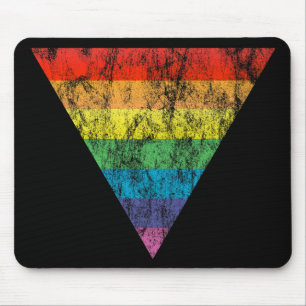 Tapis De Souris triangle arc-en-ciel.