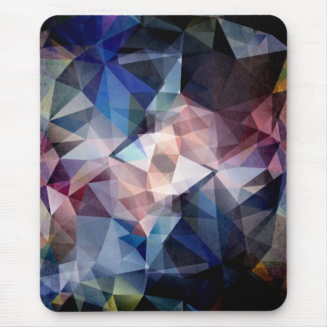 Tapis De Souris Triangle textuel Abstrait (Devant)