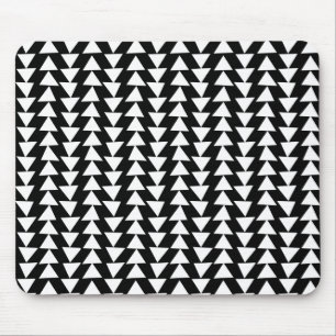 Tapis De Souris Triangles irréguliers - Noir sur Blanc