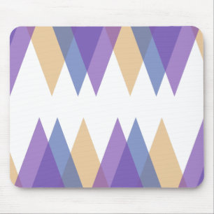 Tapis De Souris Triangles pourpre, bleu et jaune