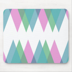 Tapis De Souris Triangles rose et vert